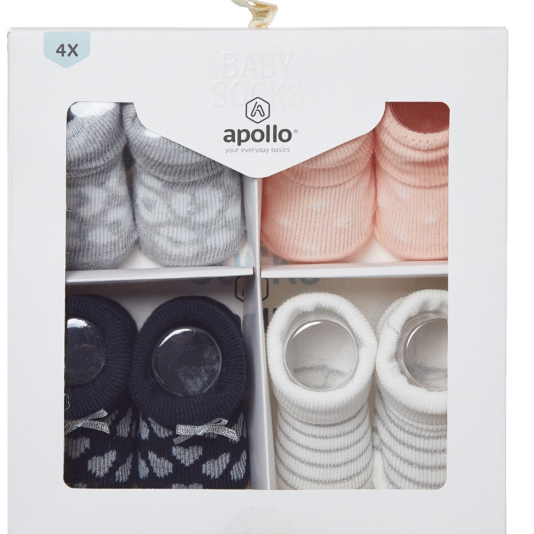 Apollo designer’s Baby Girl 4n1 boxed socks