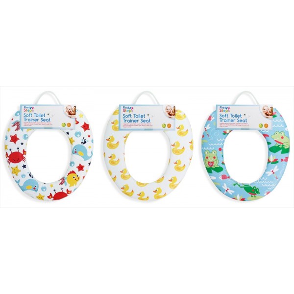 First Steps Soft Toilet Trainer Seat – 3 Assorted Designs