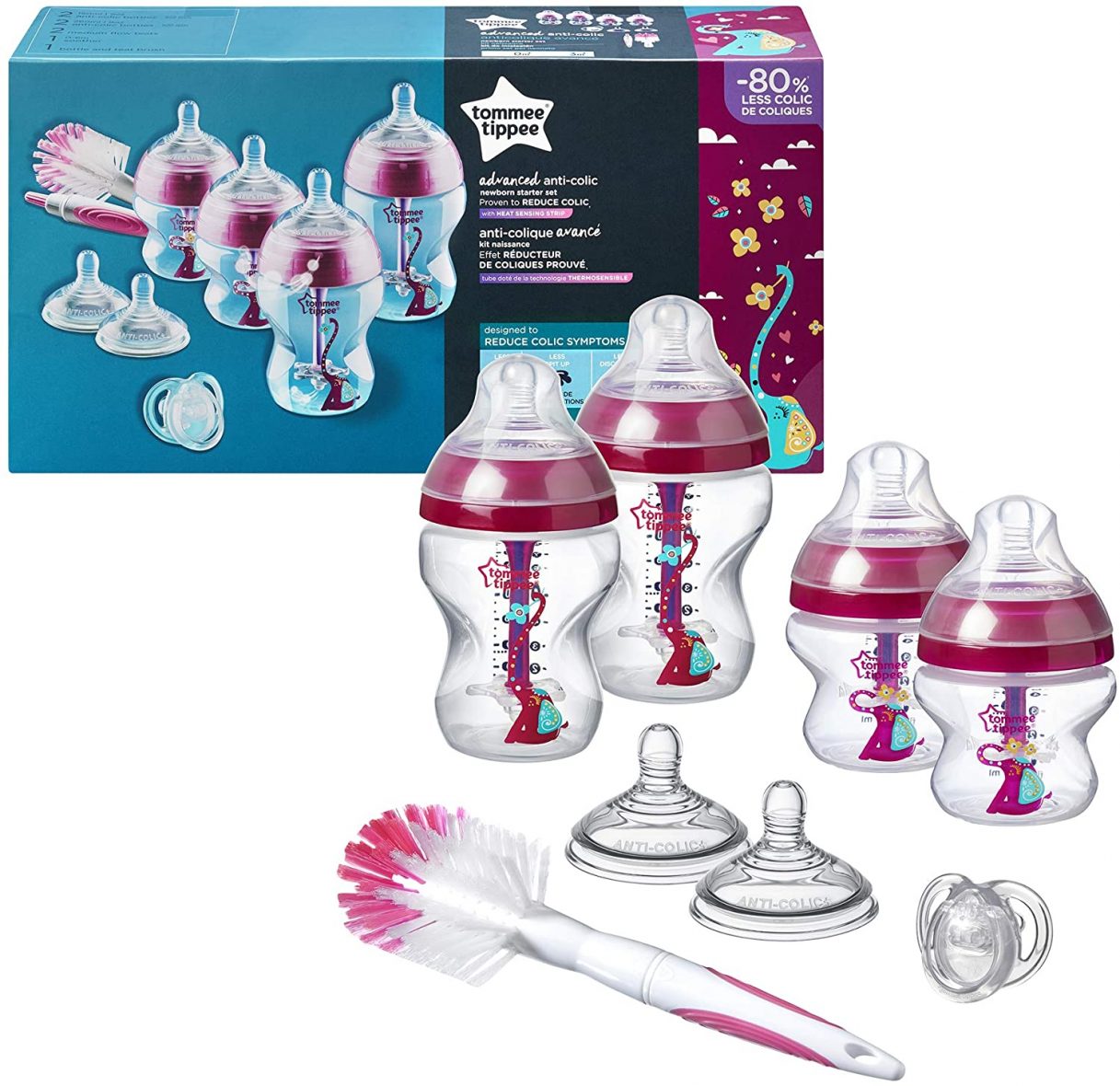 Tommee Tippee Advanced Anti Colic Newborn starter Kit -pink
