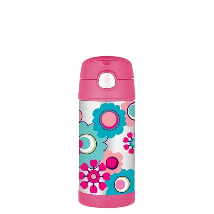 Thermos Insulated Floral Kids Water Bottle 355ml