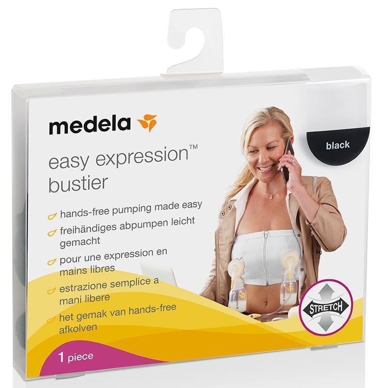 Medela Easy Expression Bustier Hands Free Pumping Bra New White Black S M L XL 