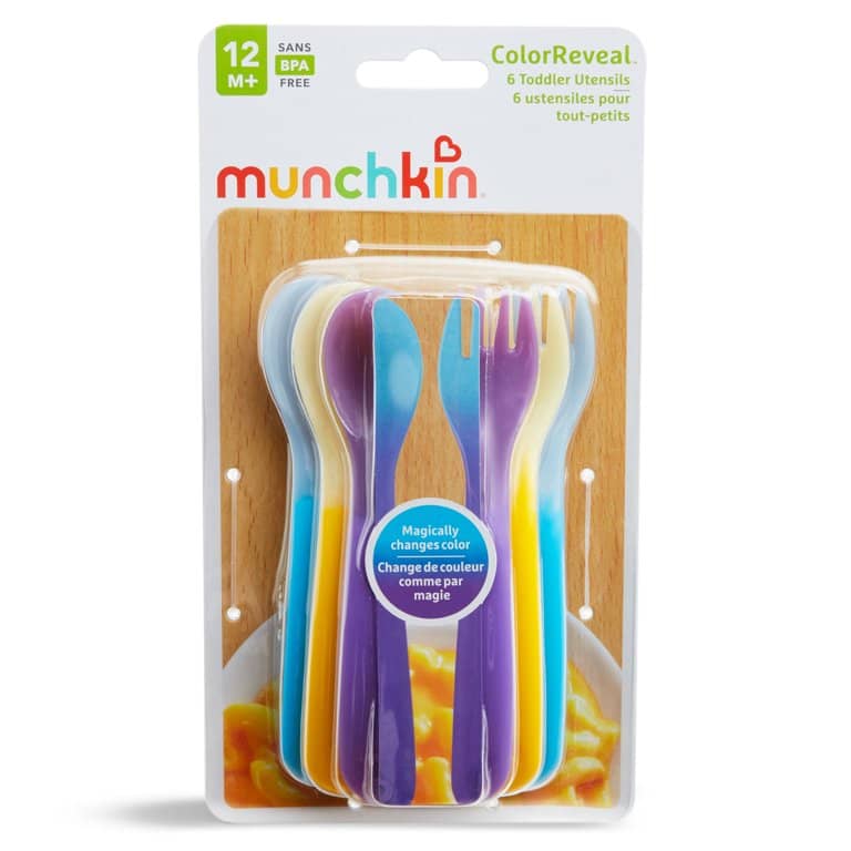 Munchkin Colour Reveal 6 Toddler Utensils
