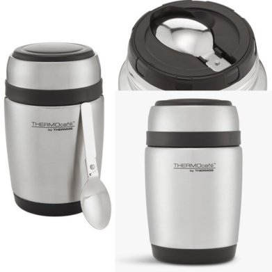 Thermos Thermocafe Barrel Stainless Steel Vacuum Insulated Food Flask – 400ml
