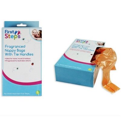 First Steps Fragranced Nappy Bags With Tie Handles – 150pk