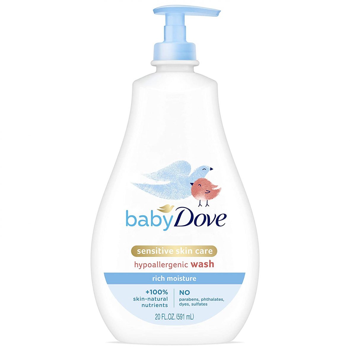 Baby Dove Tip To Toe Wash And Shampoo Tear-Free & Hypoallergenic 20 FI 0z 591ml