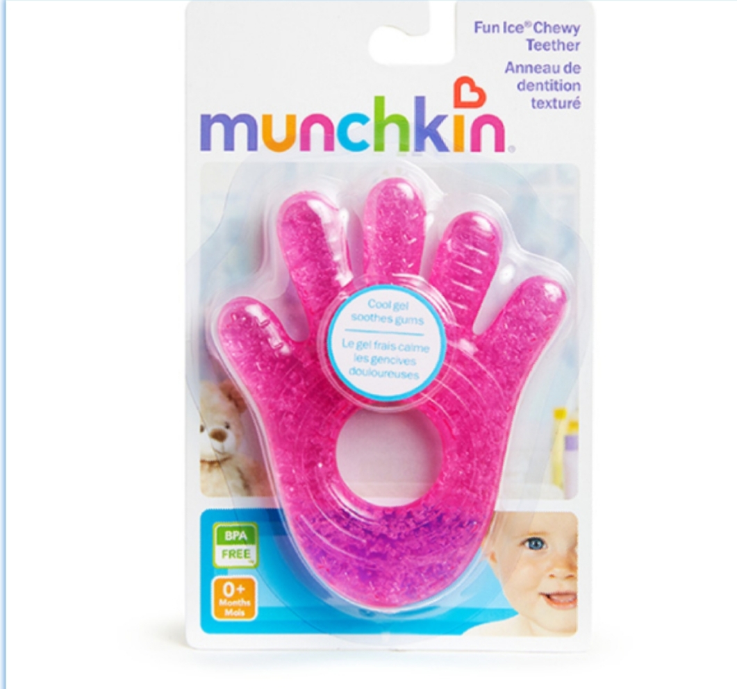 Munchkin Fun Ice Chewy Teether – Pink Hand