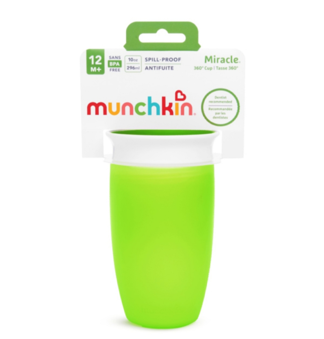 Munchkin Miracle 360˚ Sippy Cup Green, 10 Oz