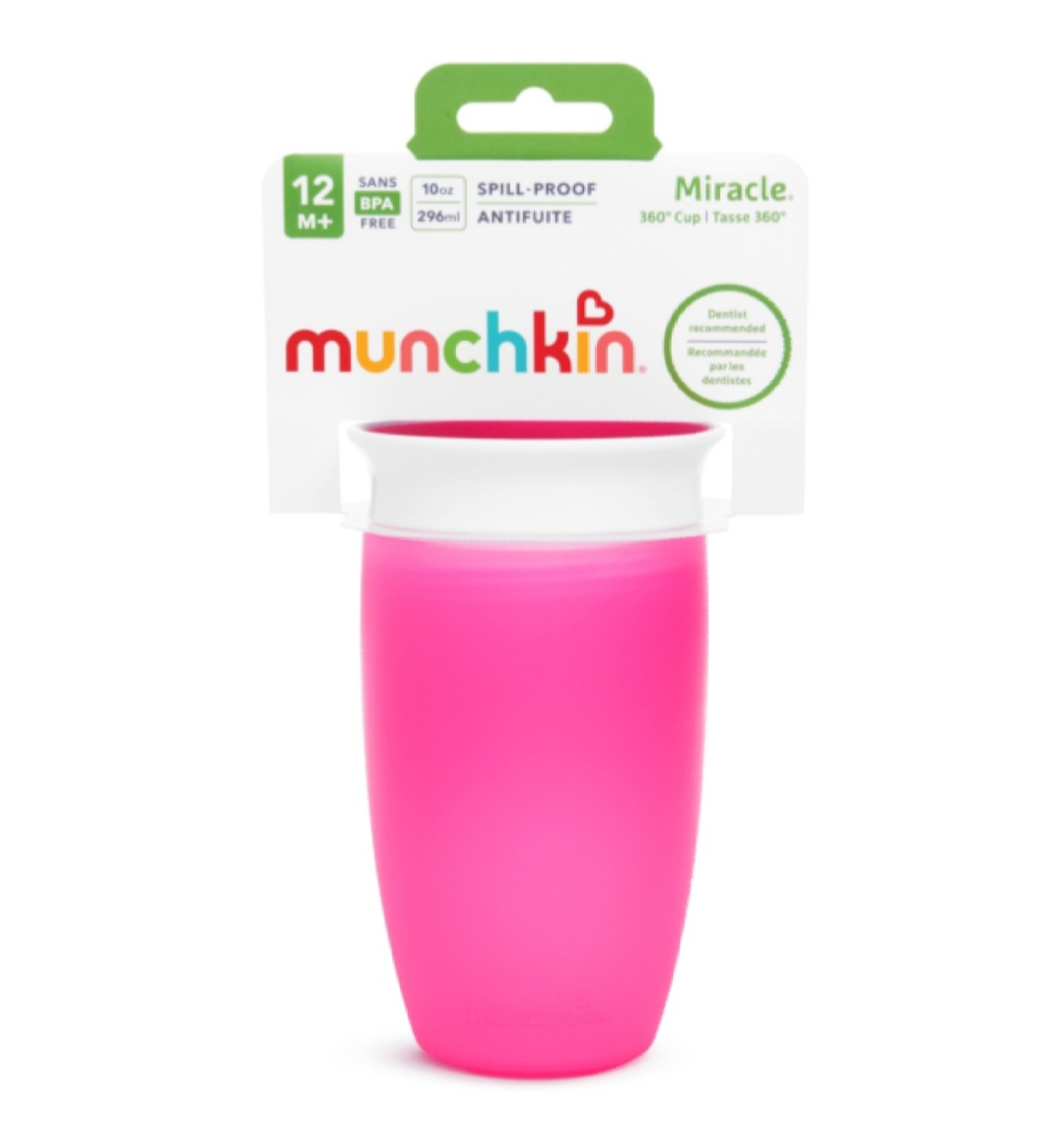 Munchkin Miracle 360˚ Sippy Cup Pink, 10 Oz