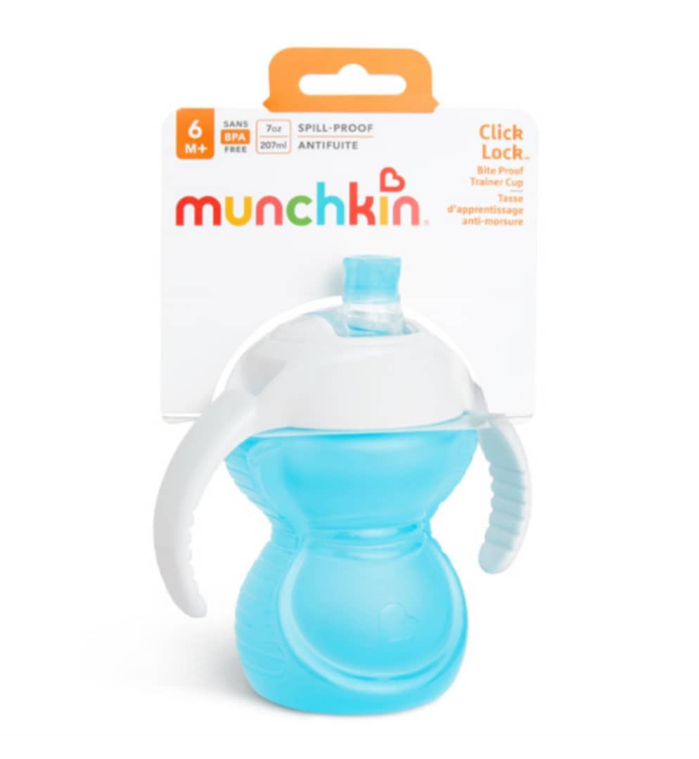 Munchkin Click Lock Chew Proof Trainer Cup 8oz – Blue