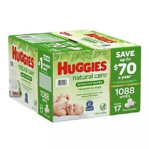 Huggies Natural Care Wipes Unscented – 1088 Count