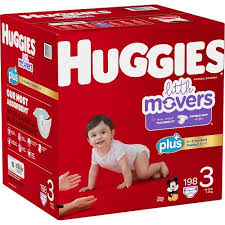 Huggies Little Movers Size 3 – 198 Count