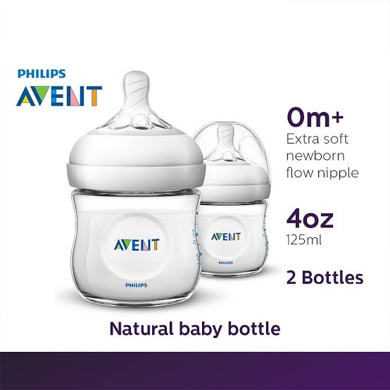 Philips Avent Natural Baby Bottle 2pk×125ml 4oz