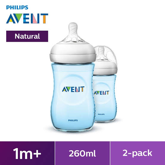 Philips Avent Natural Baby Bottle 2pk 260ml Blue