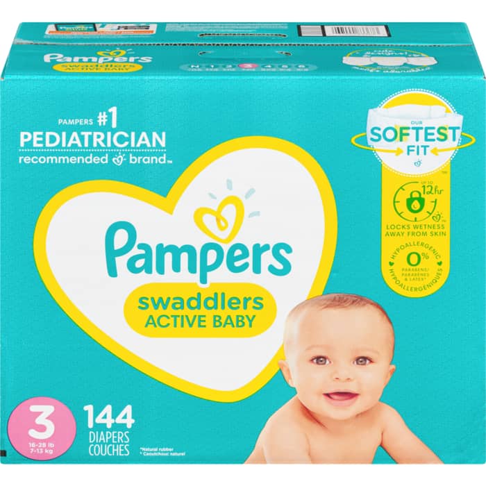 Pampers Swadlers, Size 3 (144 Count), 4-6kg