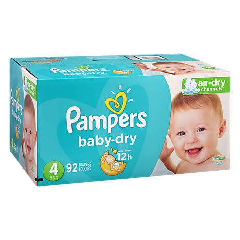 Pampers Baby Dry Size 4, 92 count