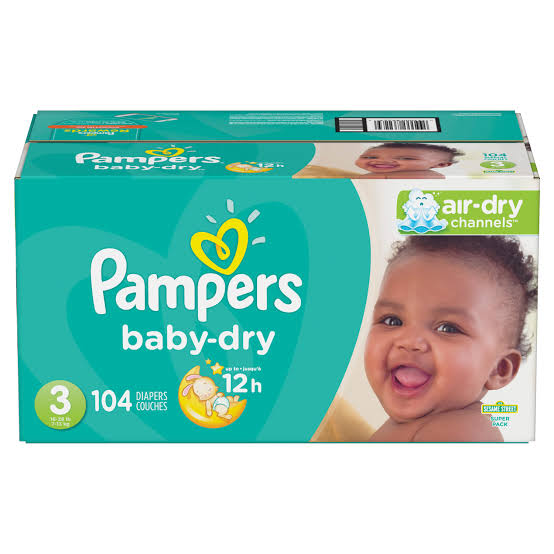 Pampers Baby Dry Size 3, 104 count