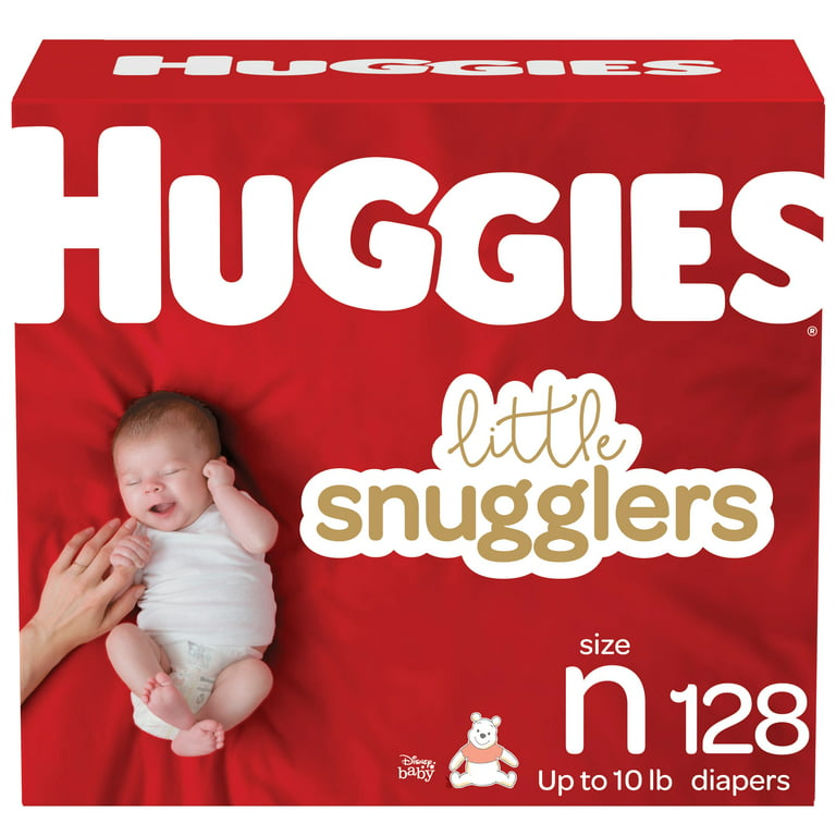 Huggies Little Snuglers Hypolalergenic and Latex-Free Diapers New 128 Count