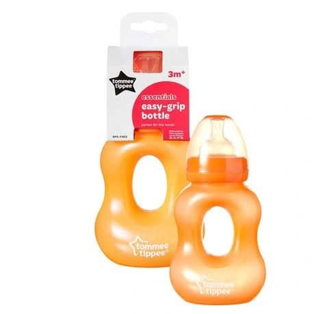 Tommee Tippee Essentials Nipper Gripper Feeding Bottle 3mths+