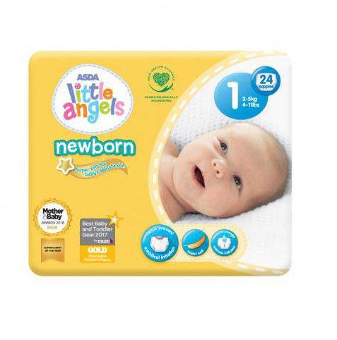 Asda Little Angels Newborn Diaper 1-24 Count